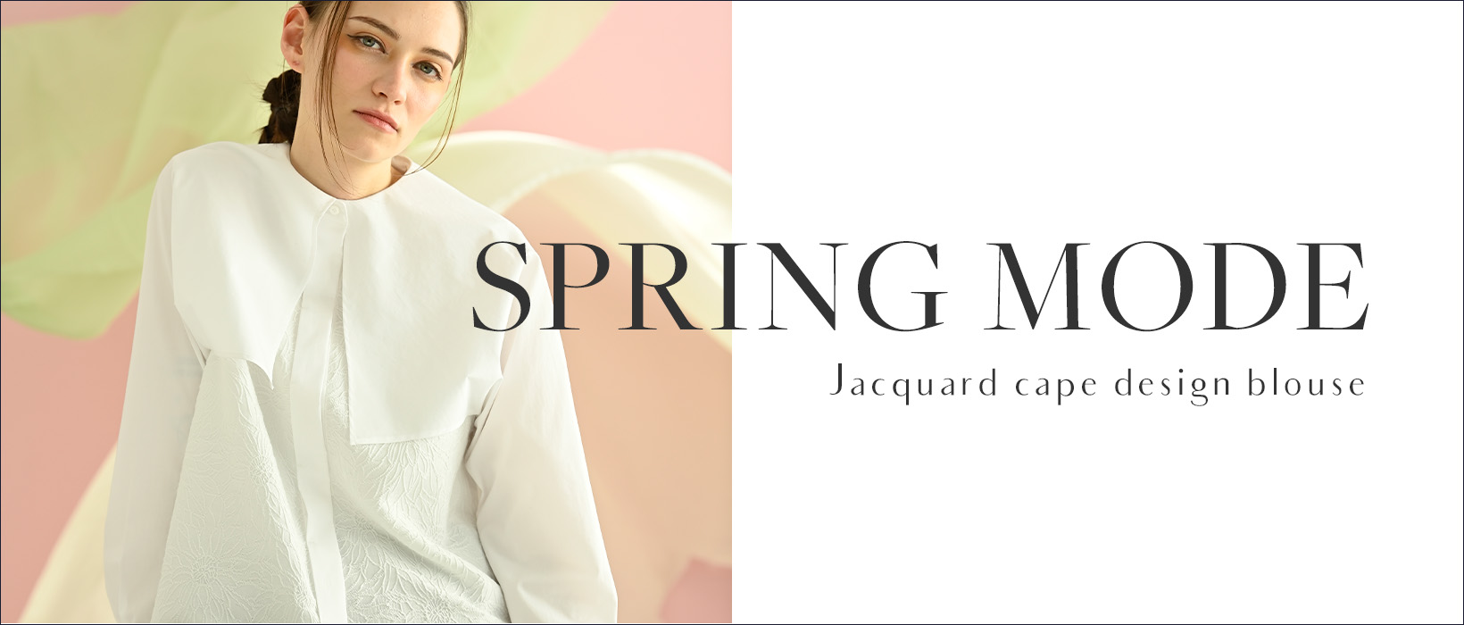 Jacquard cape design blouse