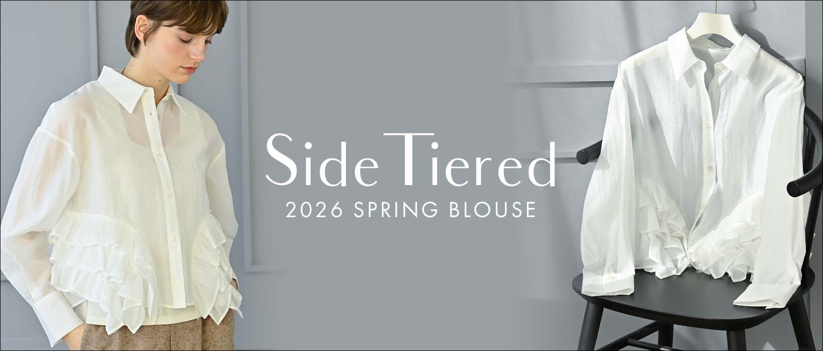 2026SS新作春ブラウスチュールティアードショートシャツ