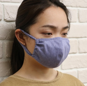 【接触冷感/抗菌消臭シート付き】リネンブレンドサマーマスク（ユニセックス）日本製